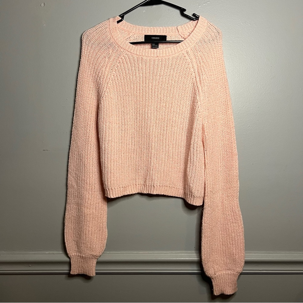 FOREVER 21 knitted pink sweater